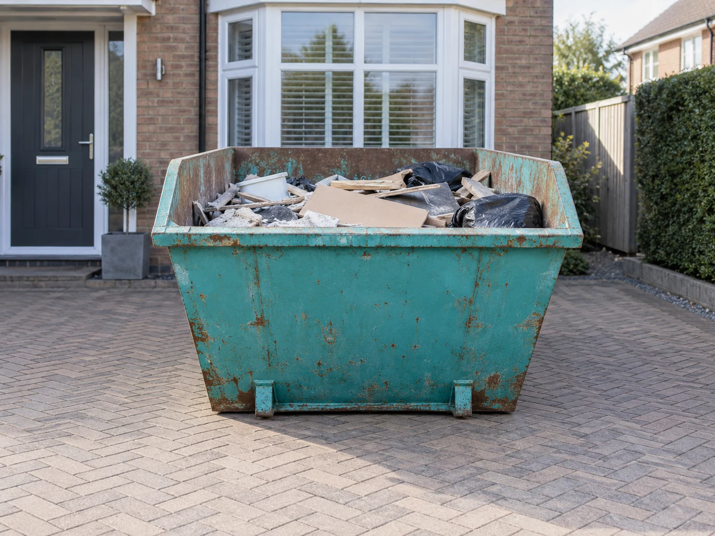 Tidy skip area after a final collection check
